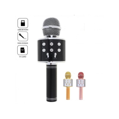 Picture of Portable Handheld WS858 Wireless Bluetooth Karaoke Microphone With Mic