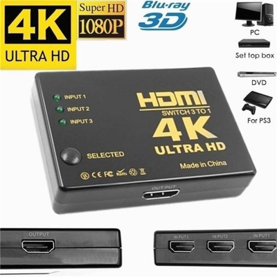 Picture of 3 In 1 HD Output HDMI Switch Splitter TV Switcher Box