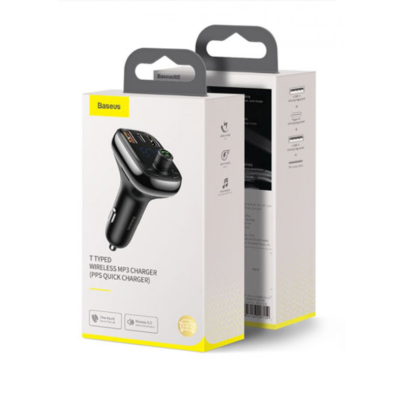 Picture of Baseus S13 PPS Quick Charger T-Typed Car Charger Wireless Bluetooth MP3 Charger