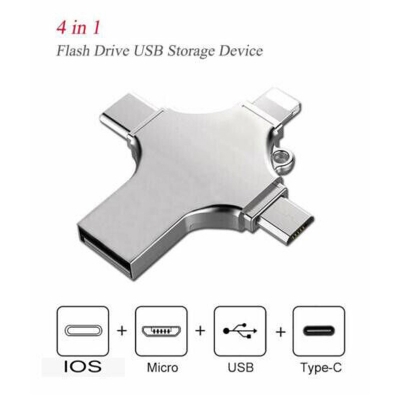 Picture of 256GB OTG Flash Drive 4 Option Pen Drive Metal Body USB 3.0