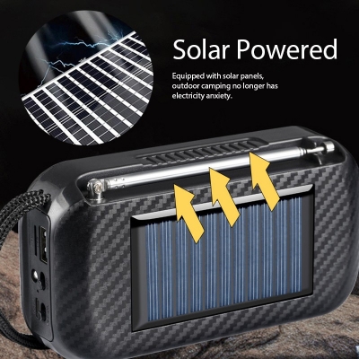 Picture of Rechargable Bluetooth Solar FM Radio With Flashlight