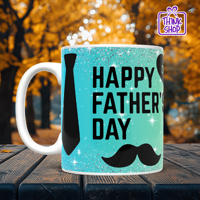 Picture of Happy Father's Day Coffee Mug, Love You Dad Mug with Father and Son Cartoon, Dad Gift