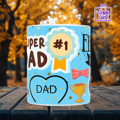 Picture of Super Dad My Father Is My Hero Coffee Mug, Number 1 Super Dad, Best Dad Gift