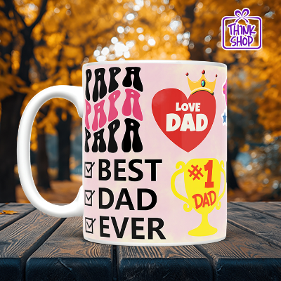 Picture of Best Dad Ever Checklist Coffee Mug, Dad You're The King Mug, We Love You Dad Gift