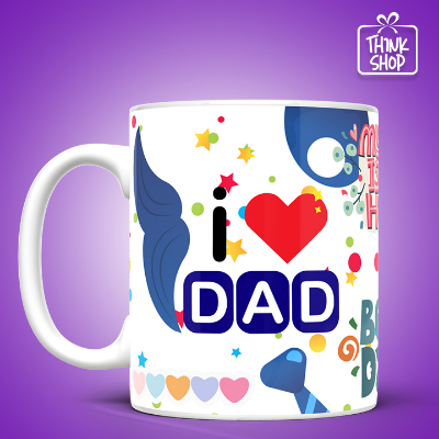 Picture of My Dad Is My Hero Mug, I Heart Dad and Best Dad, Best Dad Gift