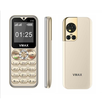 Picture of Vmax V18 Mini Card Phone Gold Dual Sim Warranty