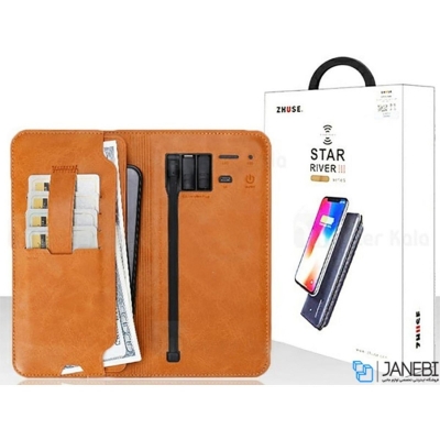 Picture of Zhuse Star River Series 3 Wireless Power Bank Leather Wallet