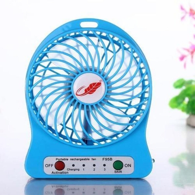 Picture of USB Portable LED Mini Fan Air Cooler 2200mAh Rechargeable Lithium Battery