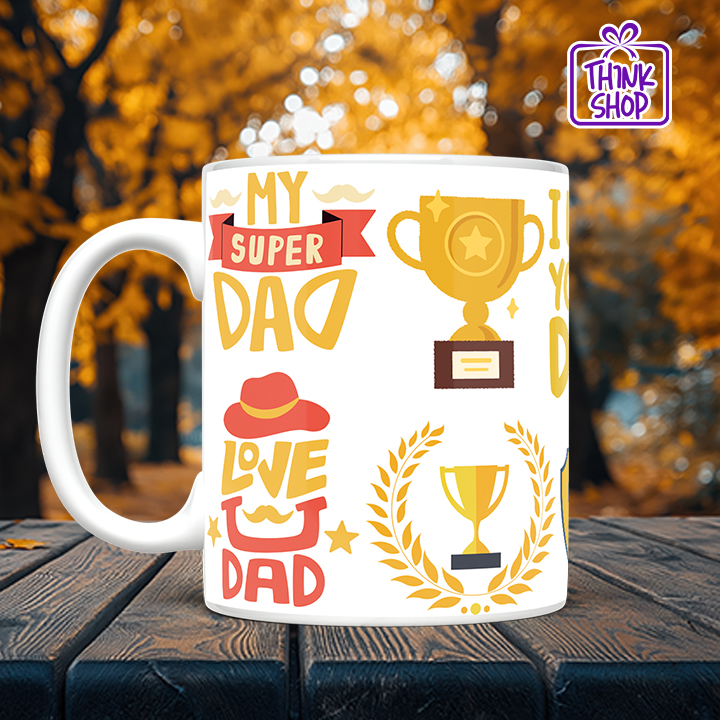 Picture of #1 Best Dad Award Mug, My Father My Hero Novelty Gift for New Dads