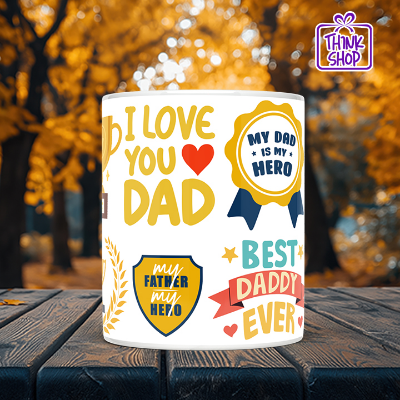 Picture of #1 Best Dad Award Mug, My Father My Hero Novelty Gift for New Dads