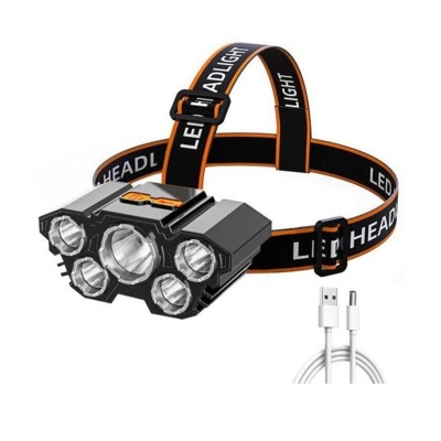 Picture of AR54 5 LED Head Lamp USB Rechargeable Headlight