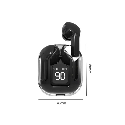 Picture of T2 TWS Wireless Bluetooth Headphones Transparent LED Display