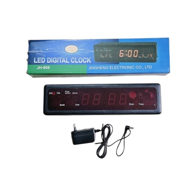 Picture of Electric Digital Wall Clock JH808 LED Display Temperature Calendar