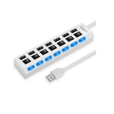 Picture of 7 Port USB Hub Multiple Expander Hub with Switch