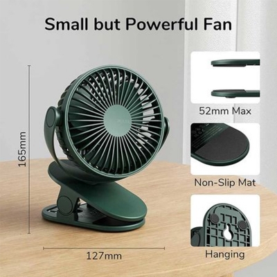 Picture of Rechargeable Jisulife FA29A Clip On Desk Fan 4000mAh 4 Speed