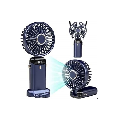 Picture of Y05 Mini Rechargeable Hand Fan 5 Speeds Display Handheld