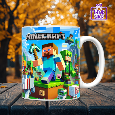 Picture of Minecraft Lovers Gift, Ceramic Mug, Gift for Kids, Minecraft Mug