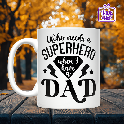 Picture of Super Hero Dad, Gift for Father, Dad Gift, Dad Mug Gifts