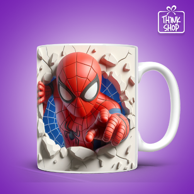 Picture of Spiderman 3D Cartoon Movies Character Mug, Kids Birthday Gifts, Super Heroe Gifts