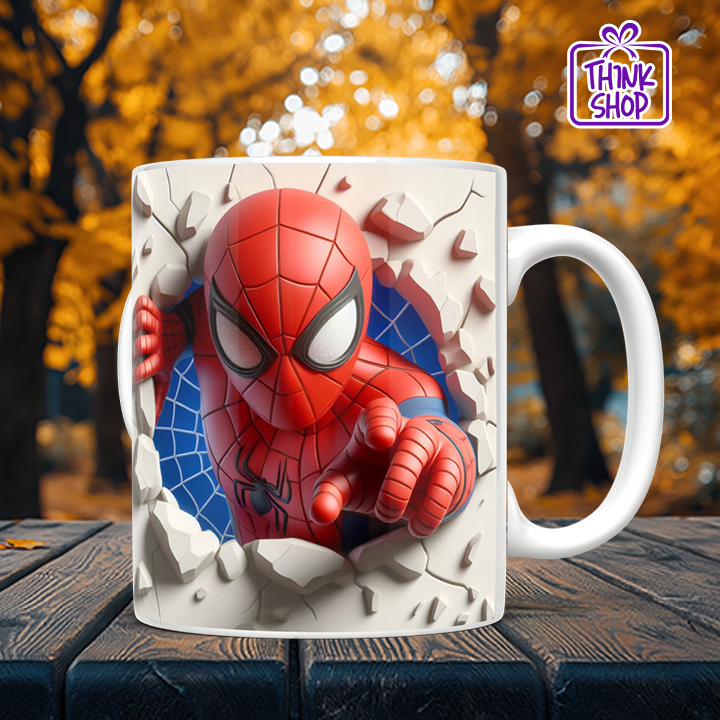 Picture of Spiderman 3D Cartoon Movies Character Mug, Kids Birthday Gifts, Super Heroe Gifts