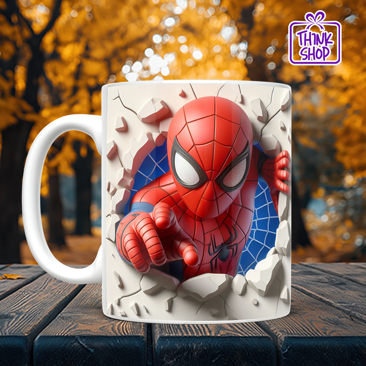 Picture of Spiderman 3D Cartoon Movies Character Mug, Kids Birthday Gifts, Super Heroe Gifts