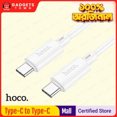 Picture of Hoco X88 Type‑C to Type‑C Fast Charging & Data Cable | 1 m PVC‑Sheathed | PD 60 W (20 V/3 A) | 3 A Compatible with Laptops, Phones, Tablets | Durable & Lightweight