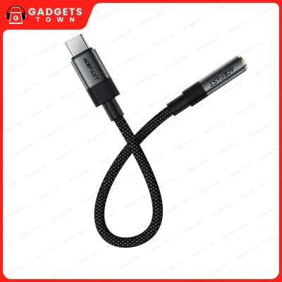 Picture of ACEFAST | J12 USB-C to 3.5mm Audio Converter | Hi-Fi DAC, Plug & Play | 0.15m Nylon-Braided, 6g | Aluminum Alloy + TPE Connectors | For USB-C Phones, Tablets & Laptops (Headphone/ AUX Adapter)