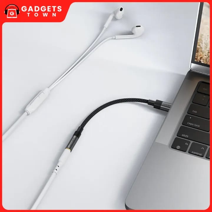 Picture of ACEFAST | J12 USB-C to 3.5mm Audio Converter | Hi-Fi DAC, Plug & Play | 0.15m Nylon-Braided, 6g | Aluminum Alloy + TPE Connectors | For USB-C Phones, Tablets & Laptops (Headphone/ AUX Adapter)