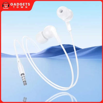 Picture of Hoco M124 Wide Wired Earphones | 10 mm Drivers | 3.5 mm AUX Jack | 1.2 m Tangle-Free Cable | In-Line Mic & Single-Button Control | Universal Compatibility