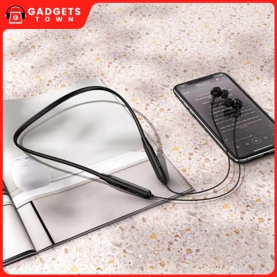 Picture of Hoco ES51 Era Sports Neckband Earphones | Bluetooth 5.0 | 130 mAh Battery (10 H Playback, 200 H Standby) | Magnetic Silicone Band | Built‑in Mic | IPX‑5 Sweat‑Resistant | Lightweight 21 g