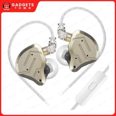 Picture of KZ | ZSN Pro 2 | Hybrid 1BA+1DD Wired In-Ear Monitor (IEM) with Mic | 10mm Dynamic + 30095 BA | Detachable 0.75mm 2-Pin, 3.5mm | Silver-Plated Cable | 26Ω, 108dB, 20–40kHz | Zinc-Alloy Faceplate & Resin Shell.