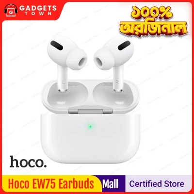 Picture of Hoco EW75 TWS Earbuds | Bluetooth 5.4 (JL AC6983) | 13 mm Driver | 4 H Playback + 300 mAh LED Case | Touch Controls | Voice Assistant | IPX4 Sweat‑Resistant | Type‑C Charge