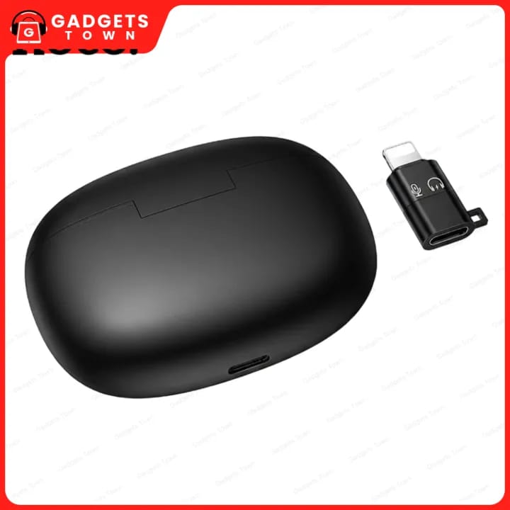 Picture of HOCO | L19 “Graceful” Dual Wireless Lavalier Microphone | 2 Mics + 1 Receiver (Type-C with Lightning Adapter) | 20m Range | 300mAh Charging Case, 60mAh Mics | Plug-and-Play for Android & iPhone.