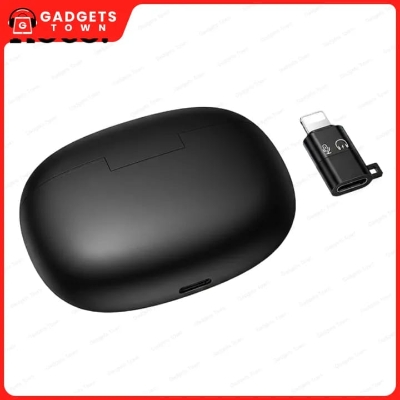 Picture of HOCO | L19 “Graceful” Dual Wireless Lavalier Microphone | 2 Mics + 1 Receiver (Type-C with Lightning Adapter) | 20m Range | 300mAh Charging Case, 60mAh Mics | Plug-and-Play for Android & iPhone.