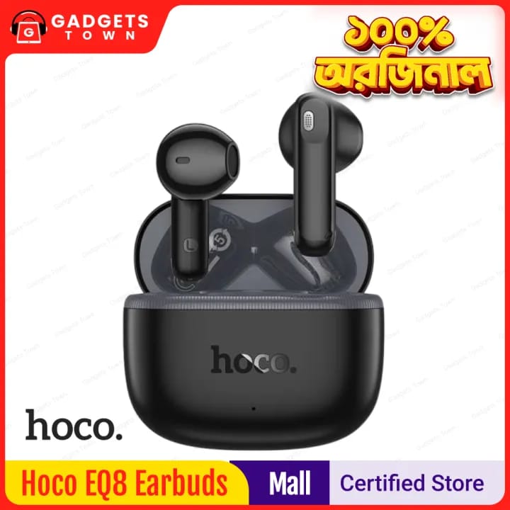 Picture of HOCO | EQ28 Bird | Bluetooth 5.4 TWS Wireless Earbuds | 7h Playtime | 320mAh Charging Case, 40mAh Earbuds | Hall Switch Auto-Pair, Touch Control, Mic | For Android & iPhone
