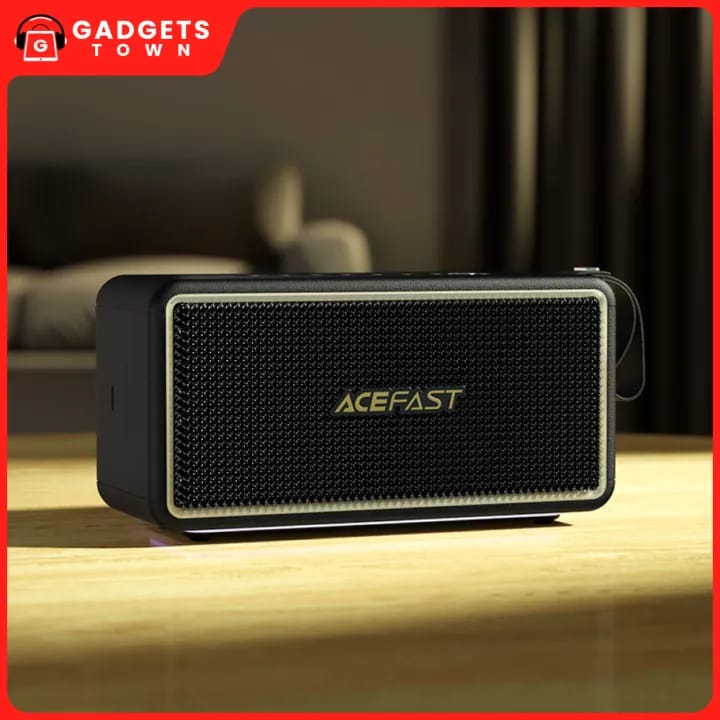 Picture of ACEFAST | K3 Ultra | 120W Peak Bluetooth 5.4 Portable Speaker | 3 Drivers (1×66W + 2×27W) + 2 Passive Radiators | IPX6 | 4500mAh ≈19H | TWS Stereo | DSP & RGB Lights | USB/TF/AUX | USB-C Charging | Outdoor Party Speaker