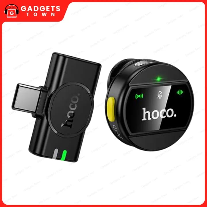 Picture of HOCO | L21 “Charm” Wireless Lavalier Microphone | Type-C or Lightning Receiver | Omnidirectional Electret, ENC Noise Reduction | Clip-On, Plug & Play | For Android & iPhone