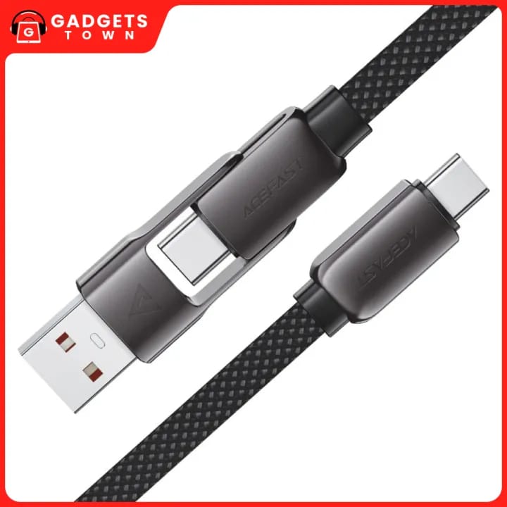 Picture of ACEFAST | C13-04 60W 2-in-1 USB-A/USB-C to USB-C Charging & Data Cable | USB 2.0 480 Mbps |