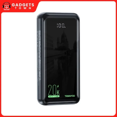 Picture of Tranyoo | T-K17 | 20000mAh Power Bank | 22.5W Fast Charging | Built-in Type-C & Lightning Cables |