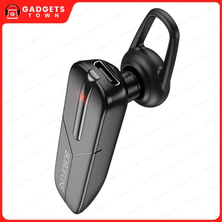 Picture of BOROFONE | BC36 “Lucky” Mono Bluetooth Headset | Bluetooth 5.0 (JL AC6963) | 6h Talk/Music, 180h Standby | 70mAh, ~1h Charge | Lightweight 7g, 62×14×21mm | Voice Prompts, MFB Control | For Android & iPhone.