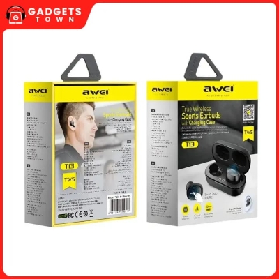 Picture of Awei | T13 Pro TWS Wireless Earbuds | Bluetooth 5.1, 8mm Driver | Up to 8h Playtime (30h with Case) | 50mAh Buds + 300mAh Case | IPX6, Touch Control, USB-C | For Android & iPhone.