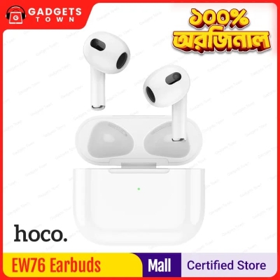 Picture of HOCO | EW76 TWS Wireless Earbuds | Bluetooth 5.4 (JL AC6983) | 4h Playtime, 300mAh Case | Touch/Pressure Controls, Siri Support, Master-Slave Switching | USB-C Charging | For Android & iPhone