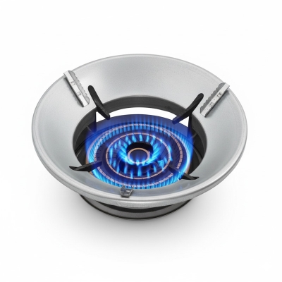 Picture of Wok Ring Non Slip Cast Iron Stove Trivets Wind Shield Bracket for Kitchen Wok Support Ring Cooktop Range Pan Holder Stand Gas Stove -1 Pcs