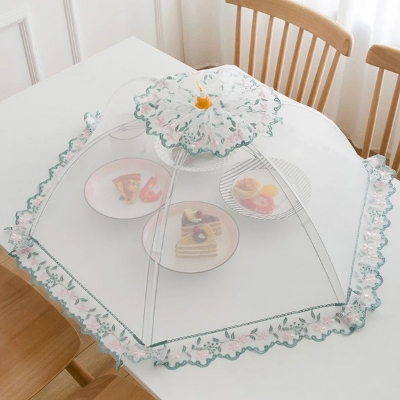 Picture of Foldable Table Food Cover Anti Fly Mosquito Kitchen Cooking Tools Durable Mesh Food Covers
