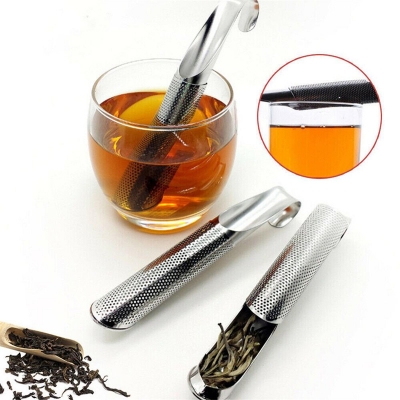 Picture of TEA STRAINER AMAZING STAINLESS STEEL TEA INFUSER PIPE DESIGN TOUCH FEEL GOOD HOLDER TOOL TEA SPOON INFUSER FILTER
