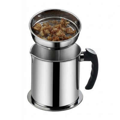 Picture of 1.2Ltr Oil Strainer Pot Stainless Steel Leakproof Grease Can Storage Kettle