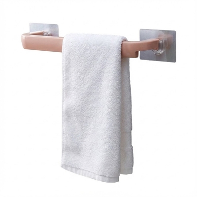 Picture of Towel Hanger Wall Mounted Towel Shelf Self-adhesive Rack Holder Hanger Kitchen Storage Accessories Bathroom Storage Holder