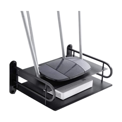 Picture of Wall Mount Metal Wireless Wifi Router Stand Storage Box  Shelf Wall Hanging Storage Organizer
