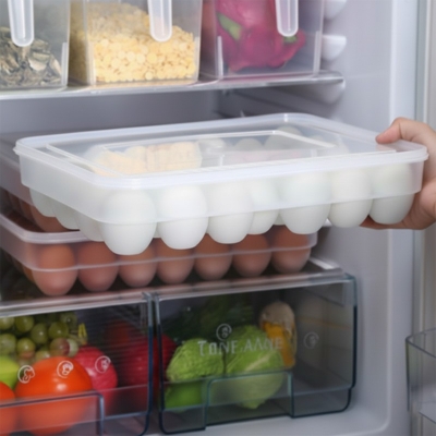 Picture of 34 Grid Egg Storage Box Food Container Refrigerator Storage Box Household Kitchen Transparent Box Egg Box Rack