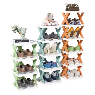 Picture of X Shape Folding Shoe Rack, Shoe Rack, Slipper Organizers, Shoes Shelf, Room Storage, Space Saving
